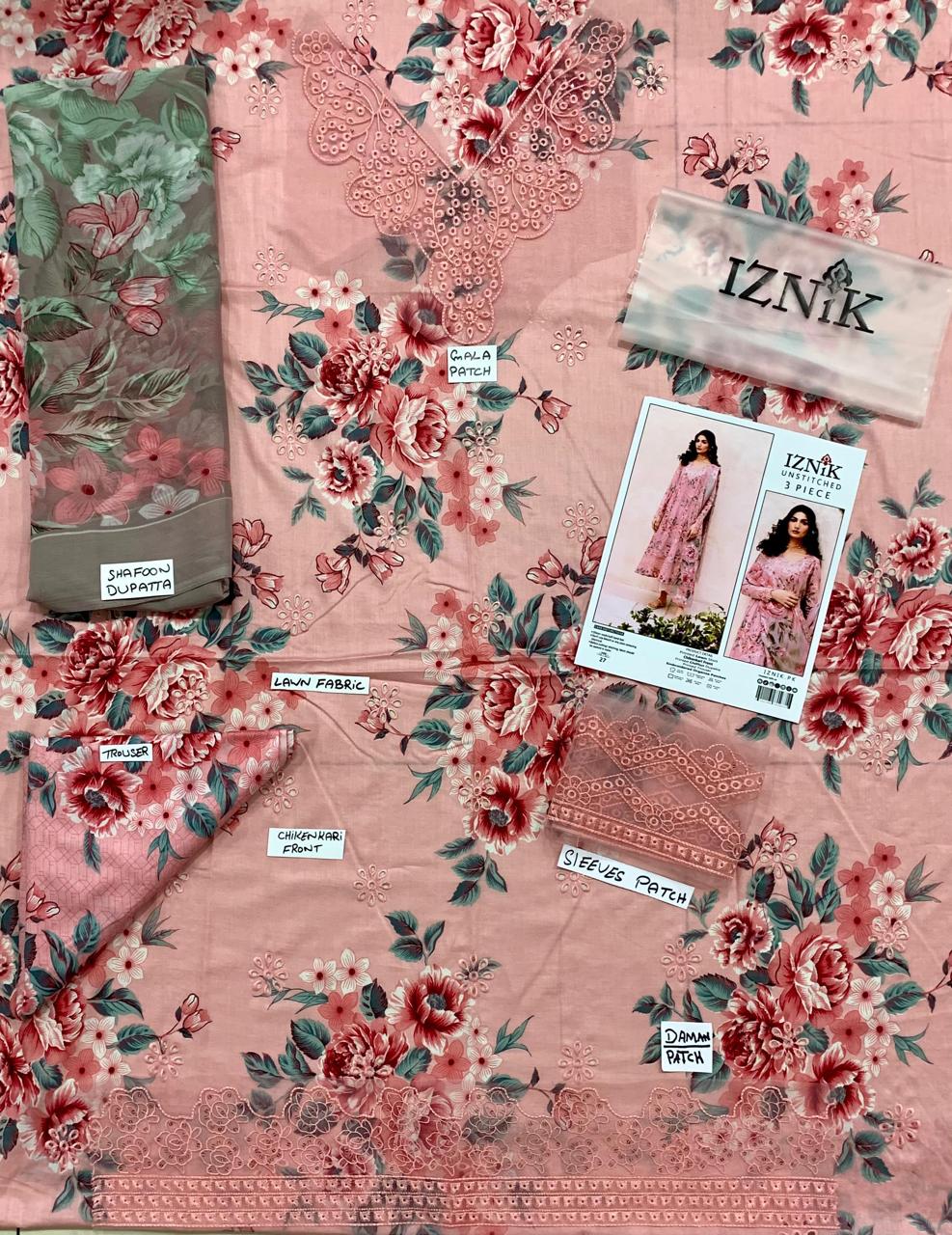 BRAND NEW 3PC DIGITAL PRINTED EMBROIDERY ALLOVER COLLECTION