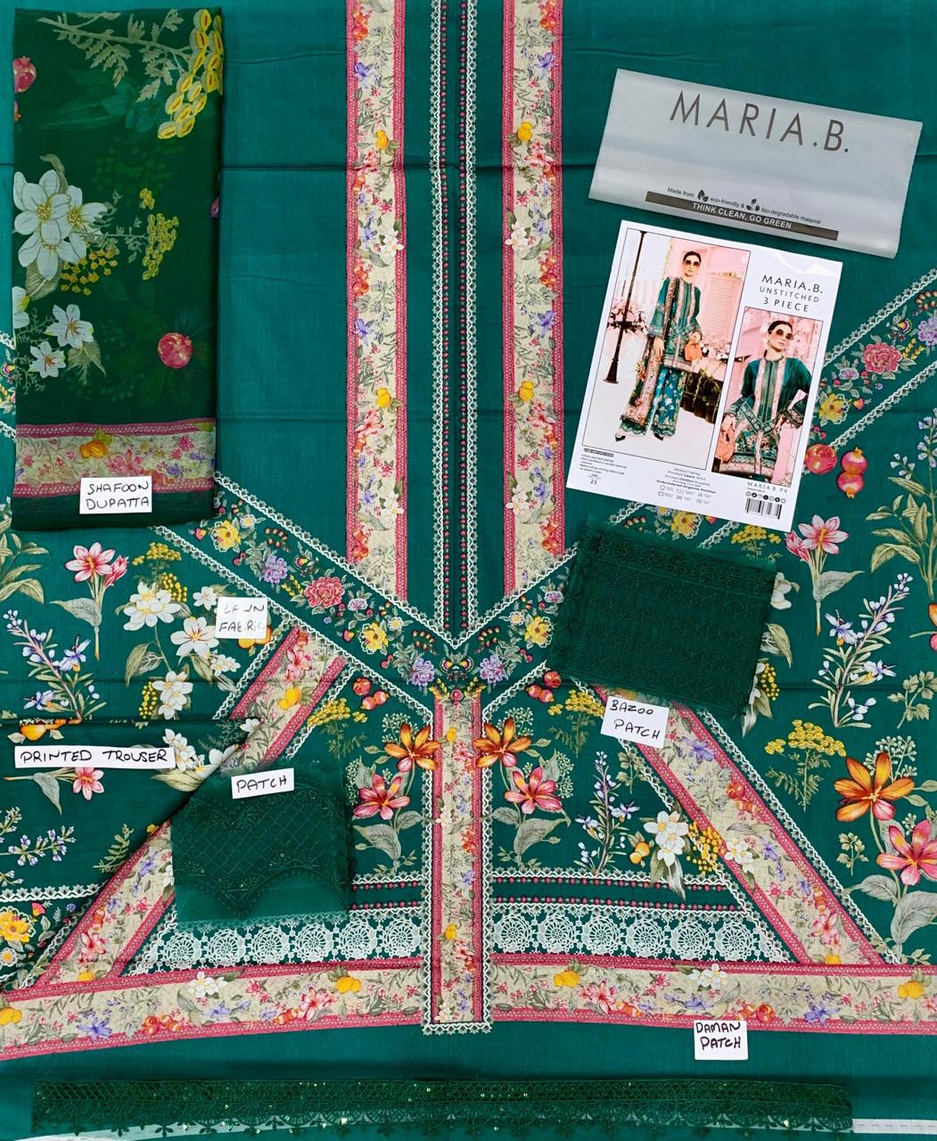 BRAND NEW 3PC DIGITAL PRINTED EMBROIDERY ALLOVER COLLECTION