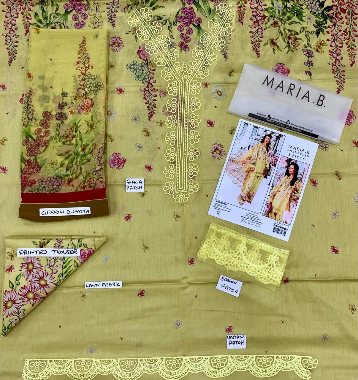 BRAND NEW 3PC DIGITAL PRINTED EMBROIDERY ALLOVER COLLECTION